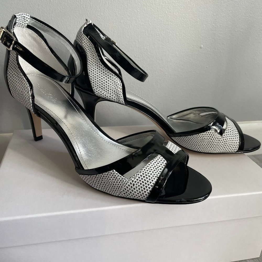 Calvin Klein Black and White Heels